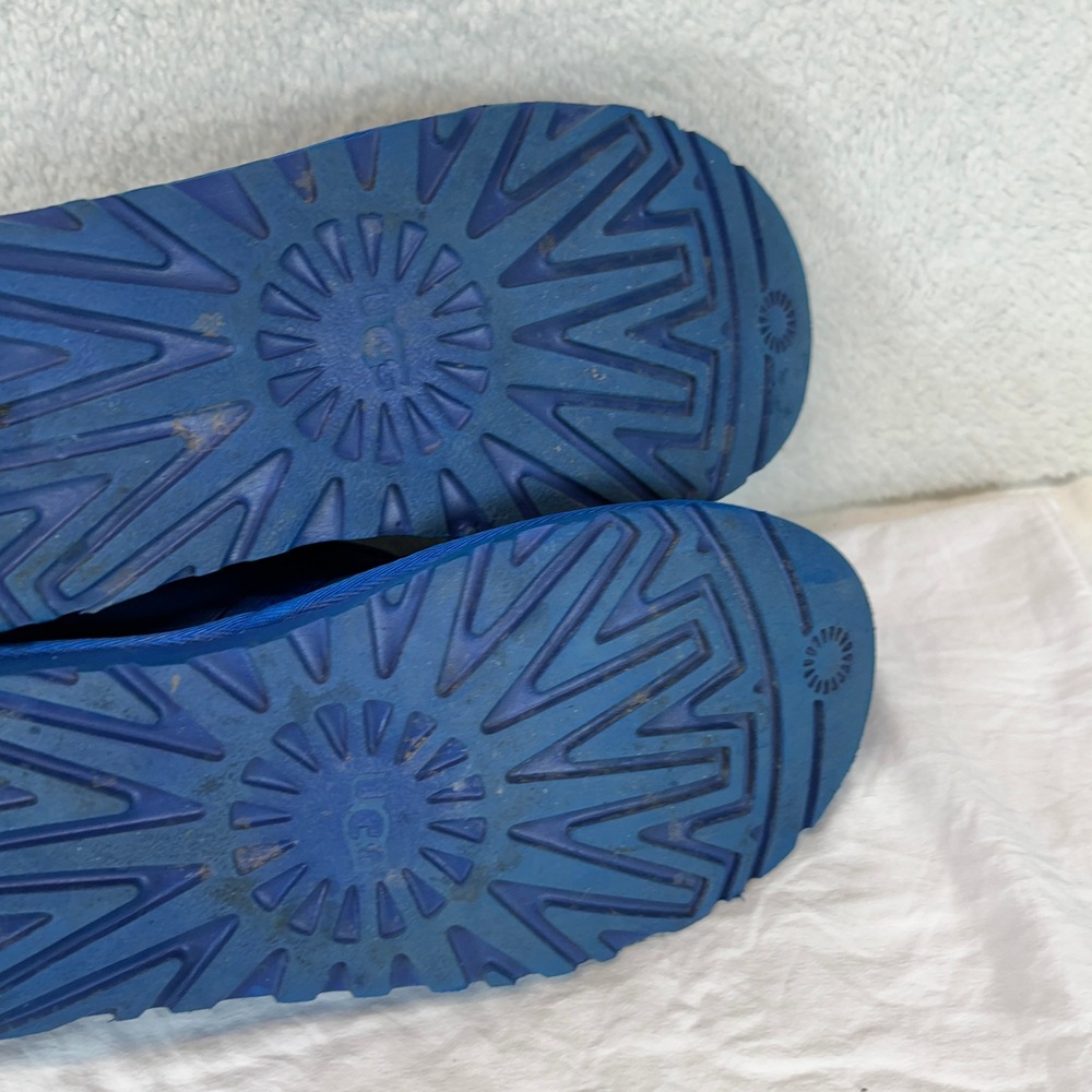 UGG Neumel Blue Suede Shearling Elastic Strap Boots‎ Mens 7 - Picture 14 of 15